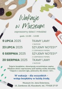 Wakacje w muzeum - oferta skierowana do dzieci i młodzieży