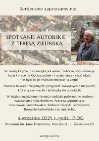 Na plakacie fotografia autorki.