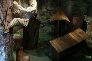 Fragment ekspozycji poświęcony bartnictwu