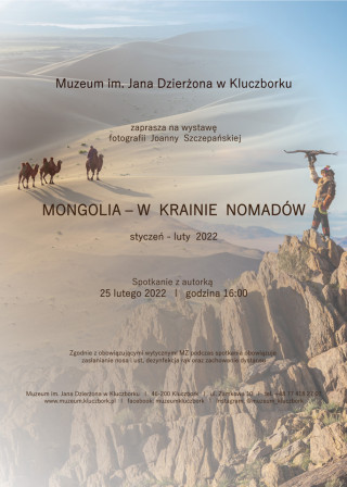Plakat wystawy "Mongolia - w krainie nomadów"