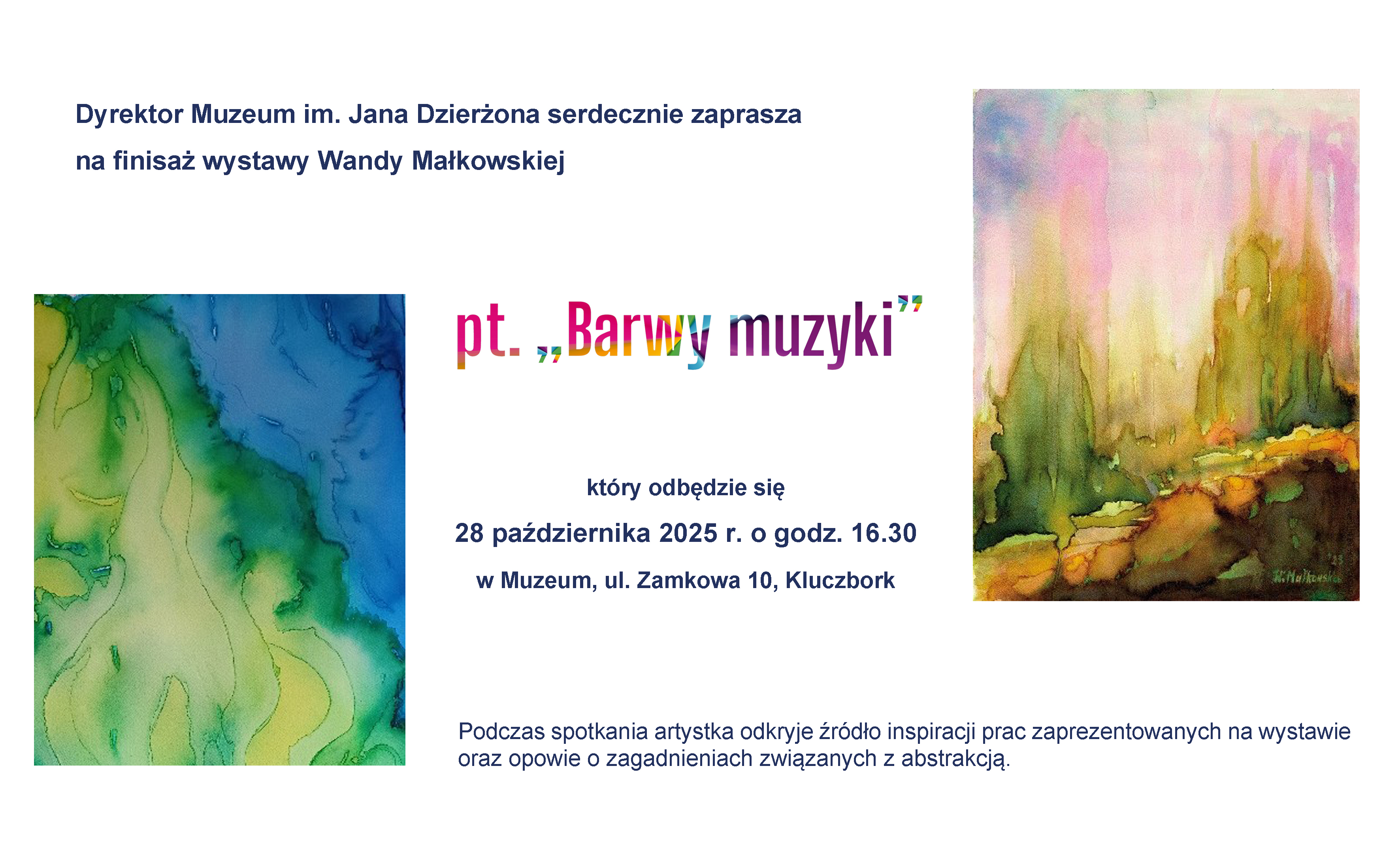Barwy muzyki - zaproszenie na finisaż